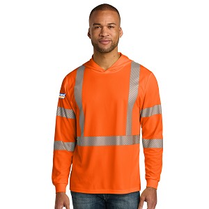 CornerStone ANSI 107 Class 3 Long Sleeve Segmented Tape Hooded Tee