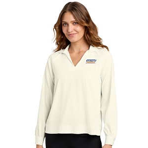 NEW! Women's Mercer+Mettle Long Sleeve Buttery Soft Popover Blouse