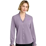 NEW! Women's Brooks Brothers Long Sleeve Ruffle Collar Blouse